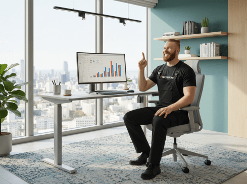 Codzienna praca bez bólu pleców – zalety biurka z regulacją wysokości - TechViking