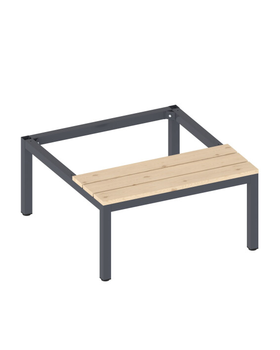 Ławka do szafy o szerokości 60 cm w kolorze grafitowym - TechViking