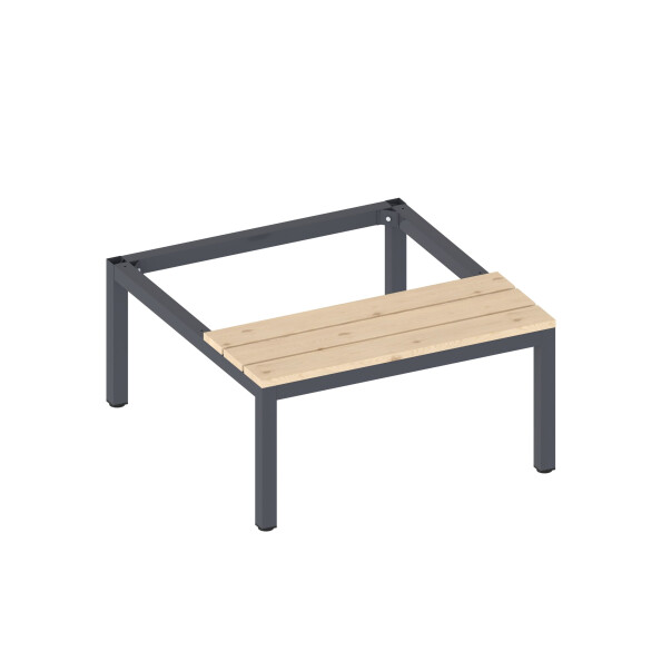 Ławka do szafy o szerokości 60 cm w kolorze grafitowym