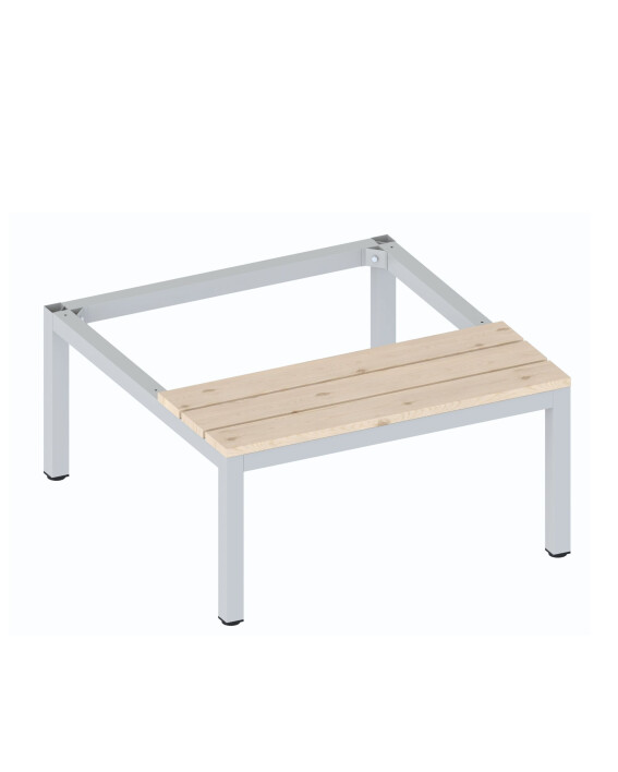 Ławka do szafy o szerokości 60 cm w kolorze szarym - TechViking