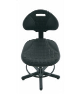 Krzesło warsztatowe Negro GTS+RING BASE - TechViking