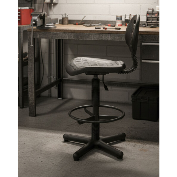 Krzesło warsztatowe Negro GTS+RING BASE - TechViking #3