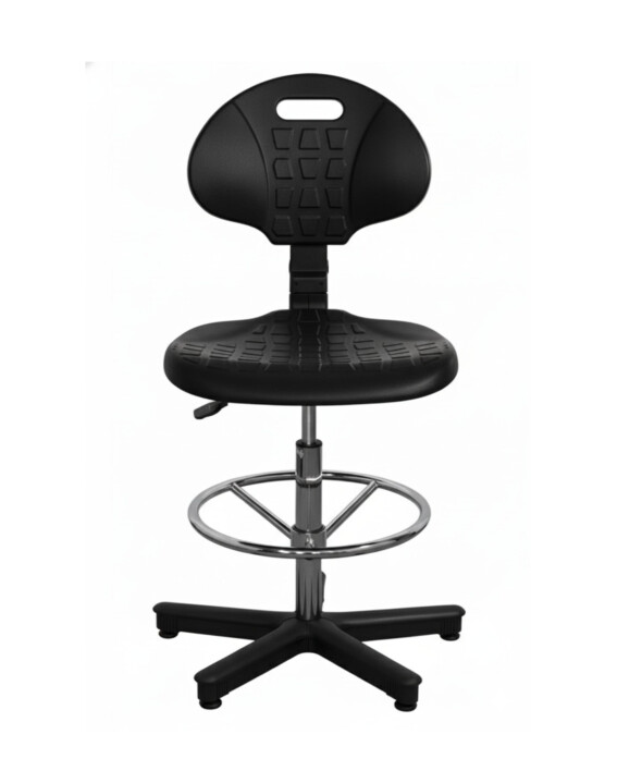 Krzesło warsztatowe wysokie z podnóżkiem - TechViking