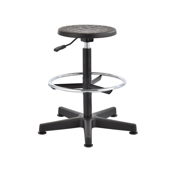 Taboret warsztatowy z chromowanym podnóżkiem - TechViking #1