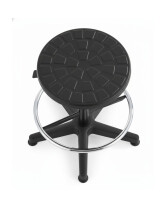 Taboret warsztatowy z chromowanym podnóżkiem - TechViking