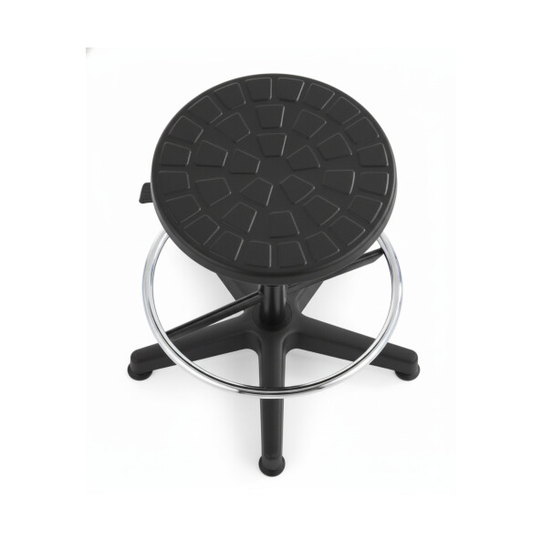 Taboret warsztatowy z chromowanym podnóżkiem - TechViking #2