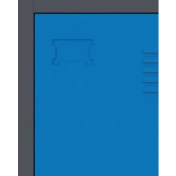 Szafa socjalna ubraniowa z ławką, 2200x600x500 mm, grafitowo-niebieska - TechViking #4