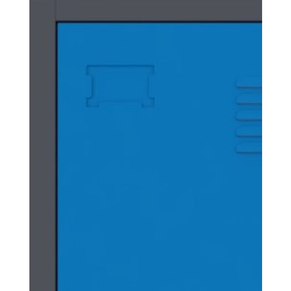 Szafa socjalna ubraniowa, zamek elektroniczny, 1800x600x500 mm, grafitowo-niebieska - TechViking #4