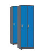 2x Szafa socjalna ubraniowa, 1800x600x500 mm, grafitowo-niebieska - TechViking #1