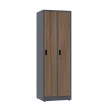 Szafa socjalna ubraniowa, 1800x600x500 mm, NATURAL: grafitowa/orzech - TechViking #1