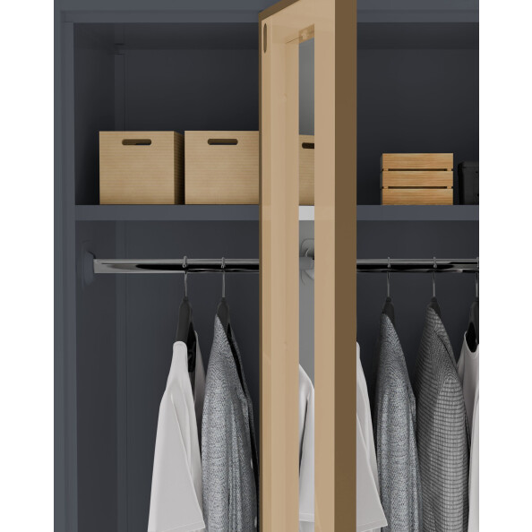 Szafa socjalna ubraniowa, 1800x600x500 mm, NATURAL: grafitowa/orzech - TechViking #5