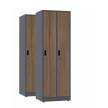 2x Szafa socjalna ubraniowa, 1800x600x500 mm, NATURAL: grafitowa/orzech - TechViking #1