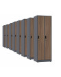 8x Szafa socjalna ubraniowa, 1800x600x500 mm, NATURAL: grafitowa/orzech - TechViking