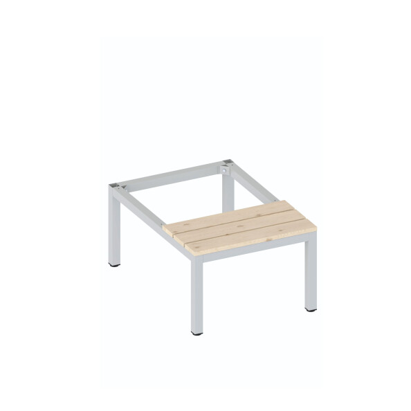 Szafa socjalna ubraniowa z ławką, 2200x600x500 mm, szaro-niebieska - TechViking #5