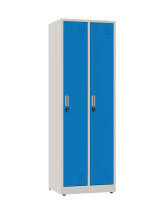 Szafa socjalna ubraniowa, zamek szyfrowy, 1800x600x500 mm, szaro-niebieska - TechViking