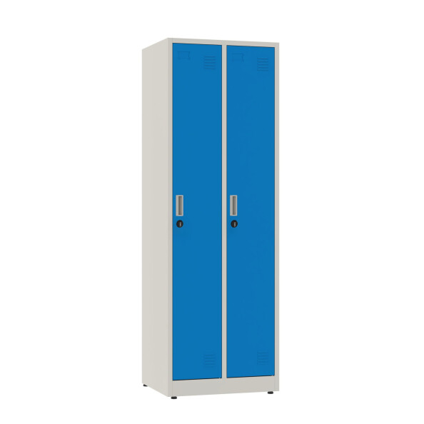 Szafa socjalna ubraniowa, zamek szyfrowy, 1800x600x500 mm, szaro-niebieska - TechViking #1
