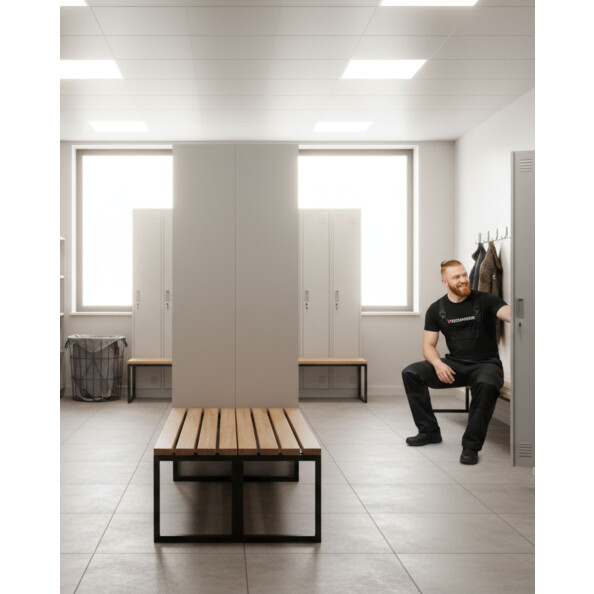 Szafa socjalna ubraniowa, 1800x600x500 mm, szara - TechViking #10