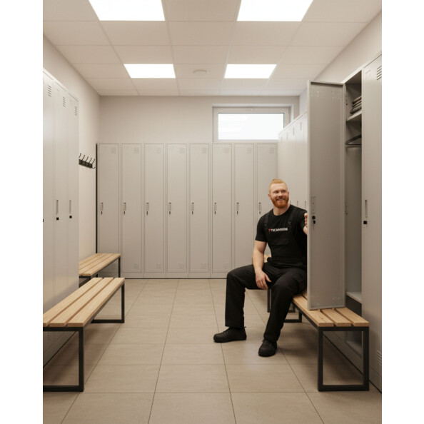 Szafa socjalna ubraniowa, 1800x600x500 mm, szara - TechViking #12