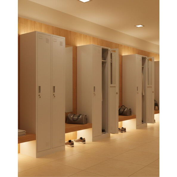 Szafa socjalna ubraniowa, 1800x600x500 mm, szara - TechViking #14