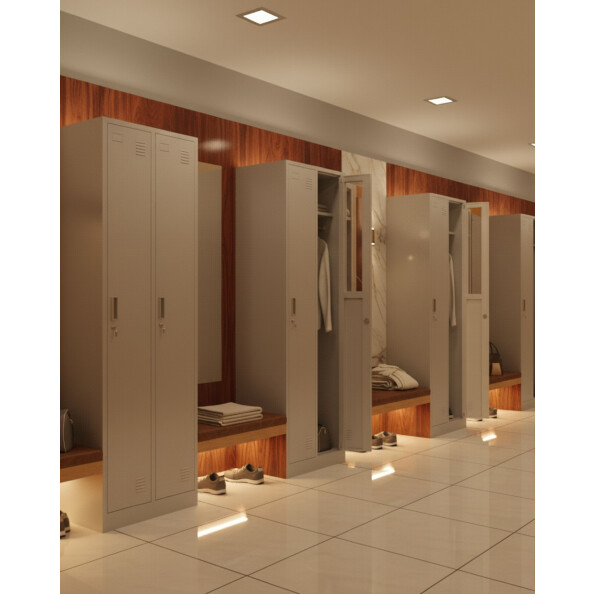 Szafa socjalna ubraniowa, 1800x600x500 mm, szara - TechViking #15