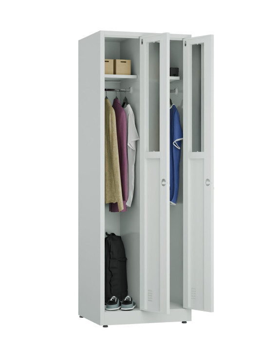Szafa socjalna ubraniowa, 1800x600x500 mm, szara - TechViking