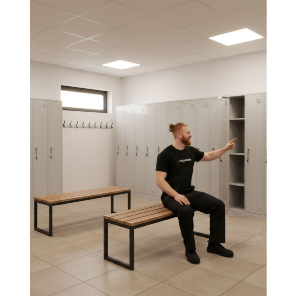 Szafa socjalna ubraniowa, 1800x600x500 mm, szara - TechViking #9