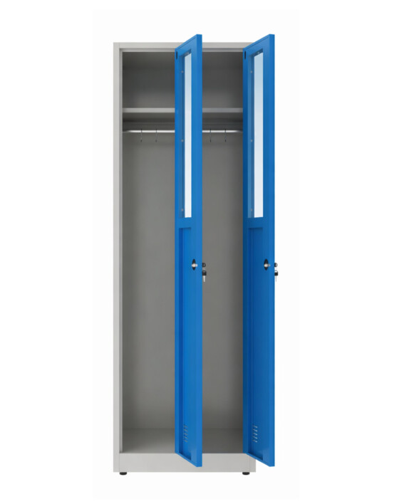 Szafa socjalna ubraniowa, 1800x600x500 mm, szaro-niebieska - TechViking