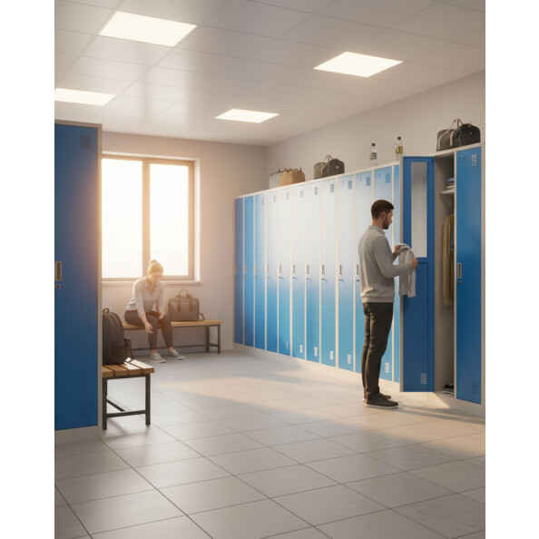 Szafa socjalna ubraniowa, 1800x600x500 mm, szaro-niebieska - TechViking #7
