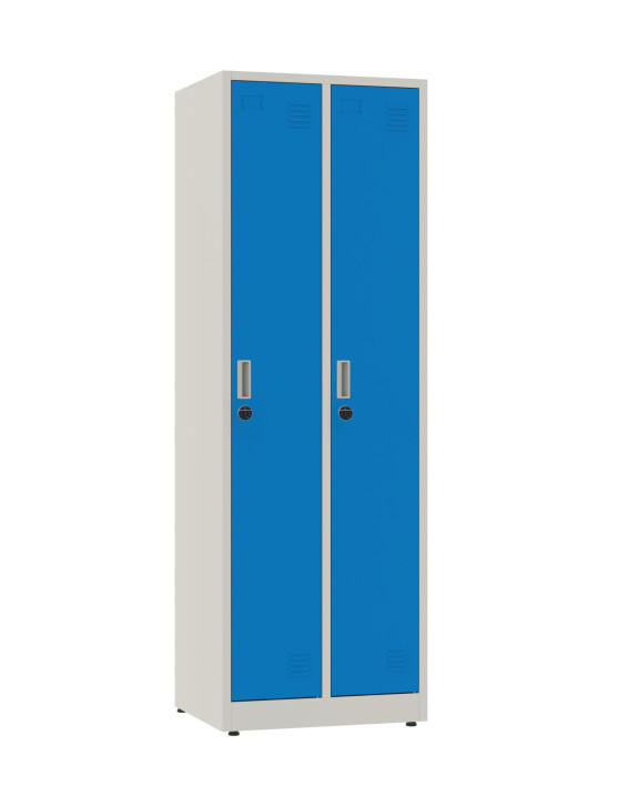 Szafa socjalna ubraniowa, zamek elektroniczny, 1800x600x500 mm, szaro-niebieska - TechViking