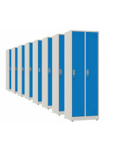 8x Szafa socjalna ubraniowa, 1800x600x500 mm, szaro-niebieska - TechViking