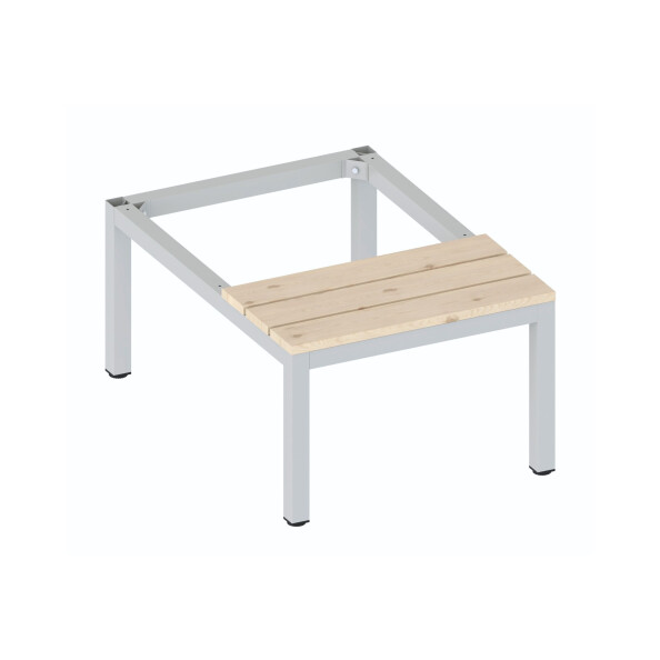 Szafa socjalna ubraniowa z ławką, 2200x600x500 mm, szara - TechViking #7