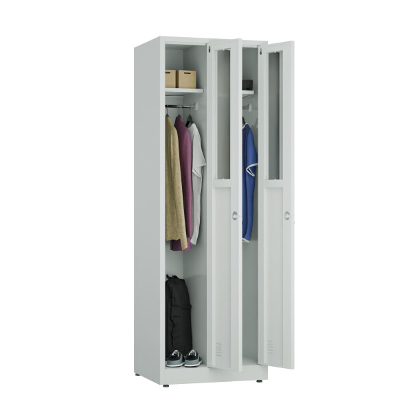 Szafa socjalna ubraniowa, zamek elektroniczny, 1800x600x500 mm, szara - TechViking #3