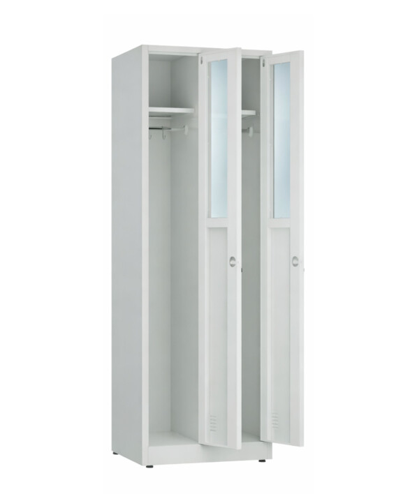 Szafa socjalna ubraniowa, zamek szyfrowy, 1800x600x500 mm, szara - TechViking