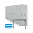 6x Szafa socjalna ubraniowa, 1800x600x500 mm, szara + 1x Biurko z elektryczną regulacją wysokości, szare za 1 zł - TechViking #1