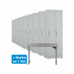 8x Szafa socjalna ubraniowa, 1800x600x500 mm, szara + 1x Biurko z elektryczną regulacją wysokości, szare za 1 zł - TechViking #1