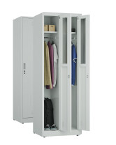 2x Szafa socjalna ubraniowa, 1800x600x500 mm, szara - TechViking
