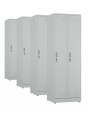4x Szafa socjalna ubraniowa, 1800x600x500 mm, szara - TechViking