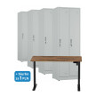4x Szafa socjalna ubraniowa, 1800x600x500 mm, szara + 1x Biurko z elektryczną regulacją wysokości, orzech/czarne za 1 zł - TechViking #1