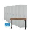 6x Szafa socjalna ubraniowa, 1800x600x500 mm, szara + 1x Biurko z elektryczną regulacją wysokości, orzech/czarne za 1 zł - TechViking #1