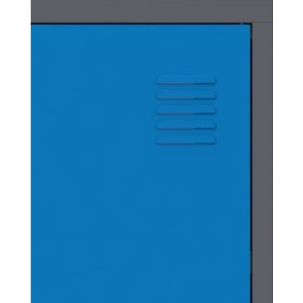 Szafa socjalna BHP ubraniowa z ławką, 2200x800x500 mm, grafitowo-niebieska - TechViking #4