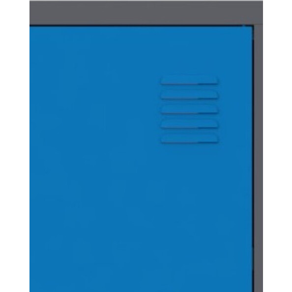 Szafa socjalna BHP ubraniowa, zamek elektroniczny, 1800x800x500 mm, grafitowo-niebieska - TechViking #5