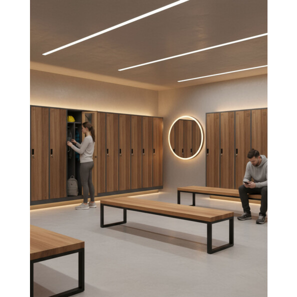 Szafa socjalna BHP ubraniowa, 1800x800x500 mm, NATURAL: grafitowa/orzech - TechViking #8