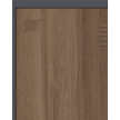 Szafa socjalna BHP ubraniowa z ławką, 2200x800x500 mm, NATURAL: grafitowa/orzech - TechViking #4