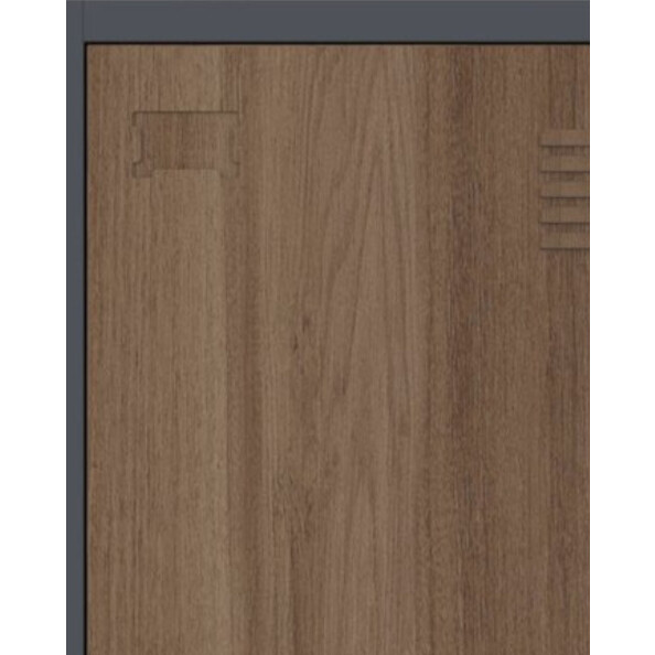 Szafa socjalna BHP ubraniowa z ławką, 2200x800x500 mm, NATURAL: grafitowa/orzech - TechViking #4