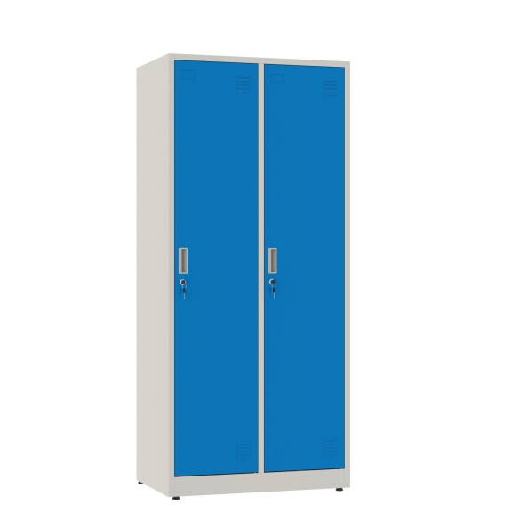 Szafa socjalna BHP ubraniowa, 1800x800x500 mm, szaro-niebieska - TechViking #1