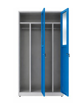 Szafa socjalna BHP ubraniowa, 1800x800x500 mm, szaro-niebieska - TechViking