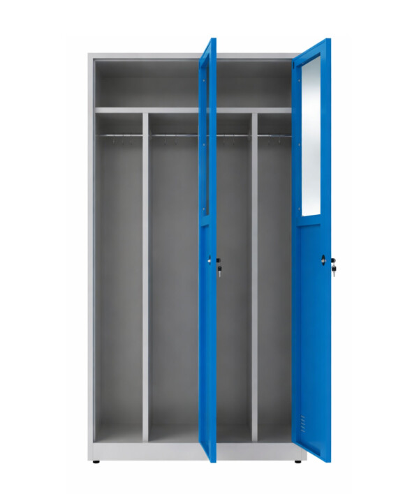 Szafa socjalna BHP ubraniowa, 1800x800x500 mm, szaro-niebieska - TechViking