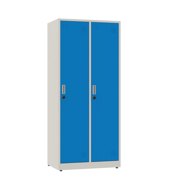 Szafa socjalna BHP ubraniowa, zamek elektroniczny, 1800x800x500 mm, szaro-niebieska - TechViking #1