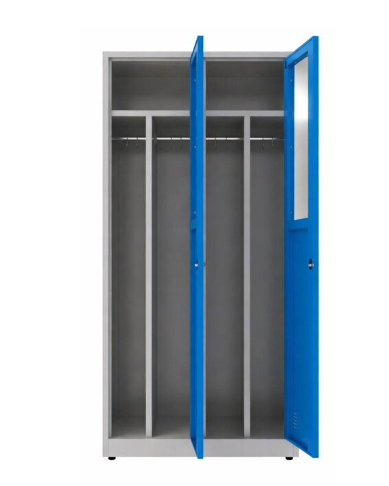 Szafa socjalna BHP ubraniowa, zamek elektroniczny, 1800x800x500 mm, szaro-niebieska - TechViking