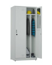 Szafa socjalna BHP ubraniowa, zamek elektroniczny, 1800x800x500 mm, szara - TechViking